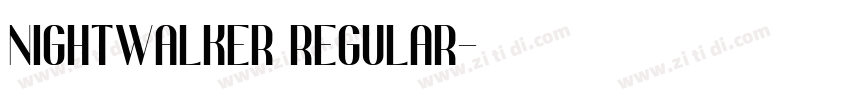 NightWalker Regular字体转换